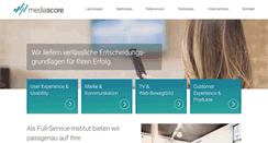 Desktop Screenshot of mediascore.de